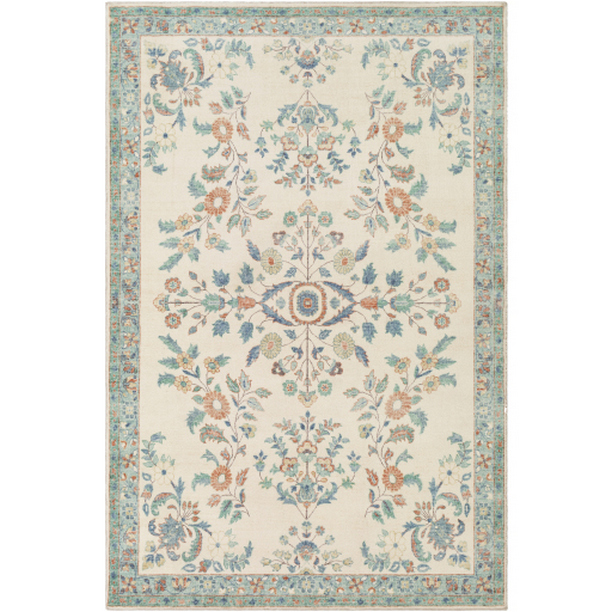 ERN2307-264 2 ft. 6 in. x 4 ft. Erin Machine Woven Rectangle Rug - Multi Color