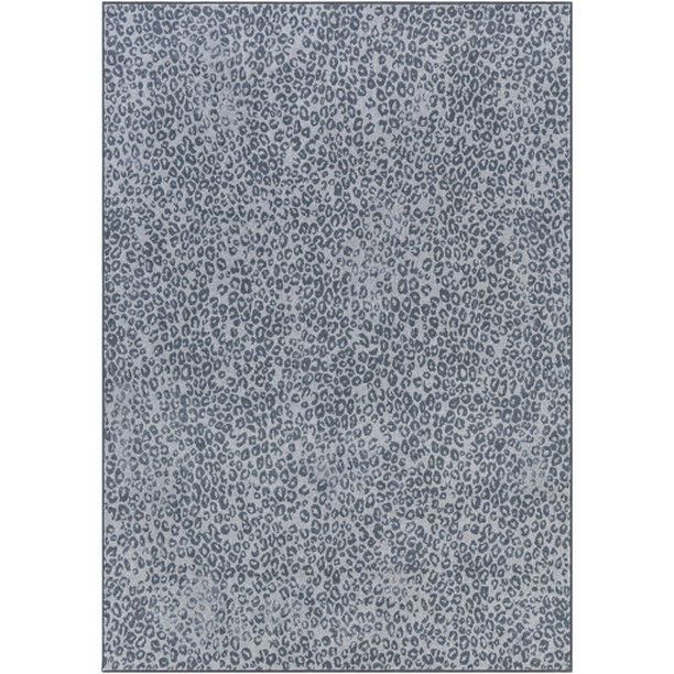 CPO3851-91210 9 ft. x 12 ft. 10 in. Contempo Machine Woven Rectangle Rug - Dark Blue, Cream & Denim