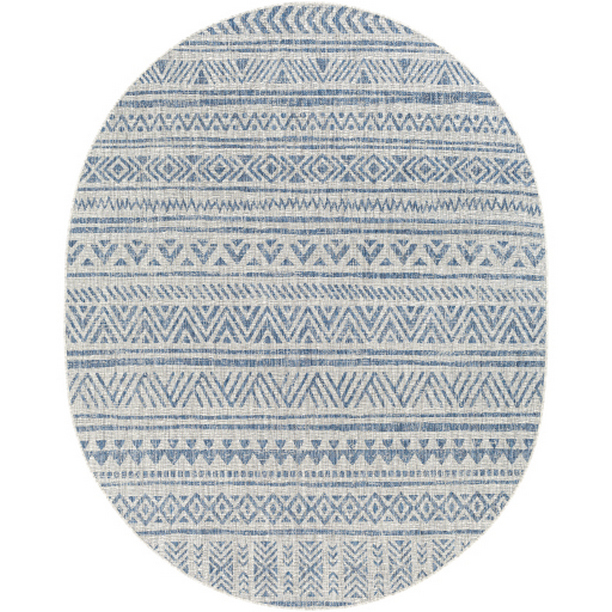 EAG2306-5373OV 5 ft. 3 in. x 7 ft. 3 in. Eagean Machine Woven Oval Rug - Multi Color
