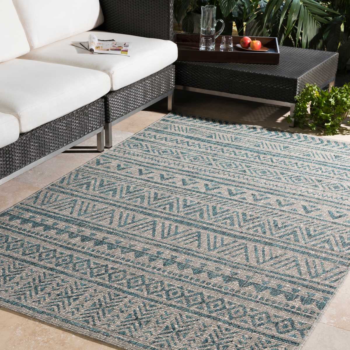 EAG2307-1014 10 x 14 ft. Eagean Rectangle Area Rug, Multi Color