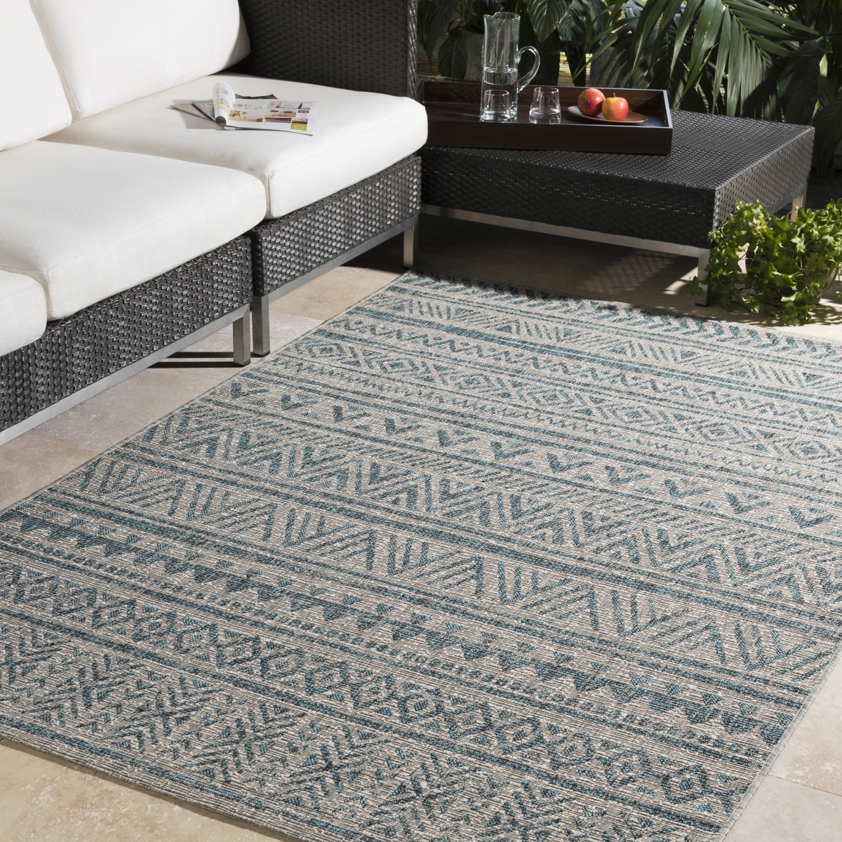 EAG2307-710SQ 7 ft. 10 in. Eagean Square Area Rug, Multi Color