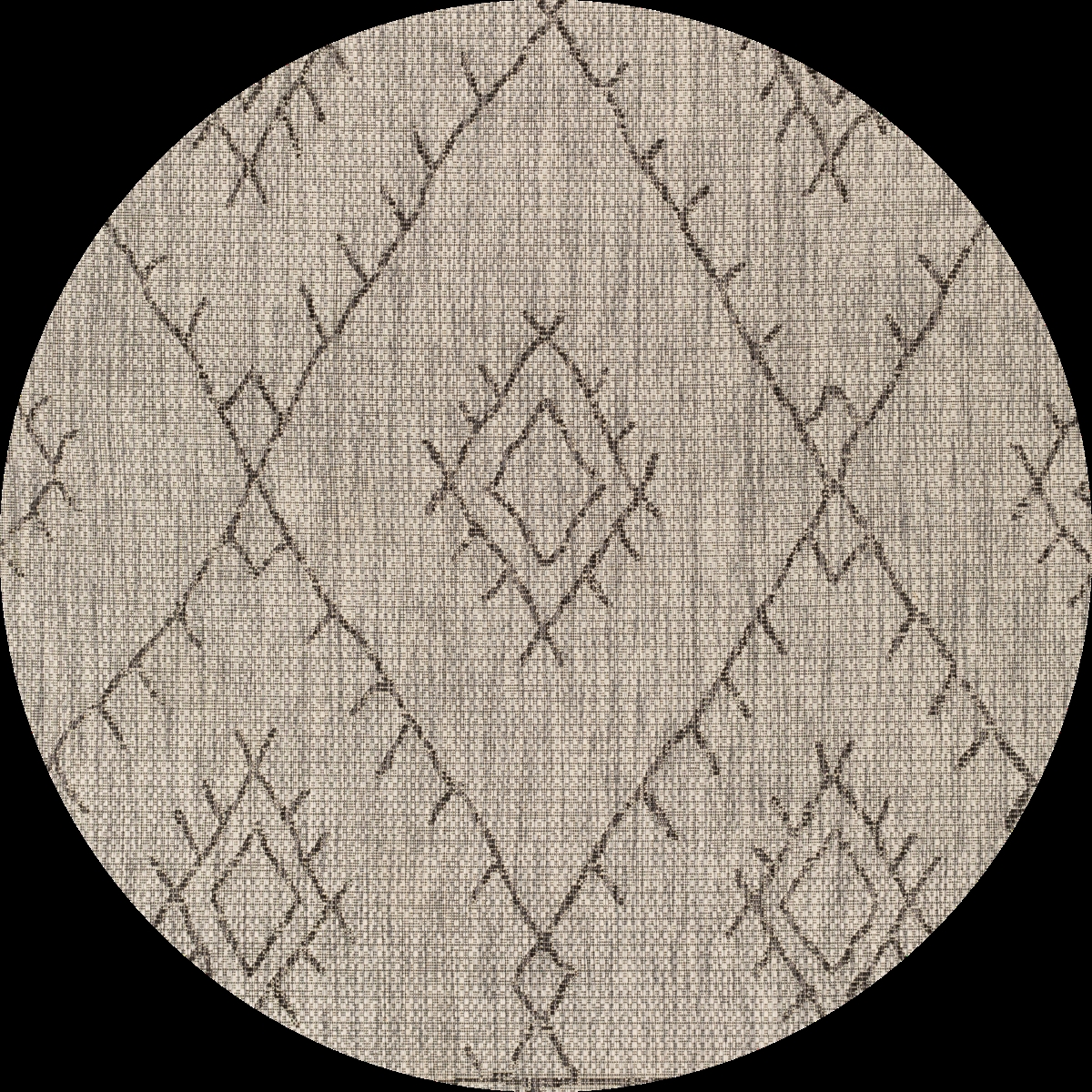 EAG2328-53RD 5 ft. 3 in. Eagean Round Machine Woven Rug, Multi Color