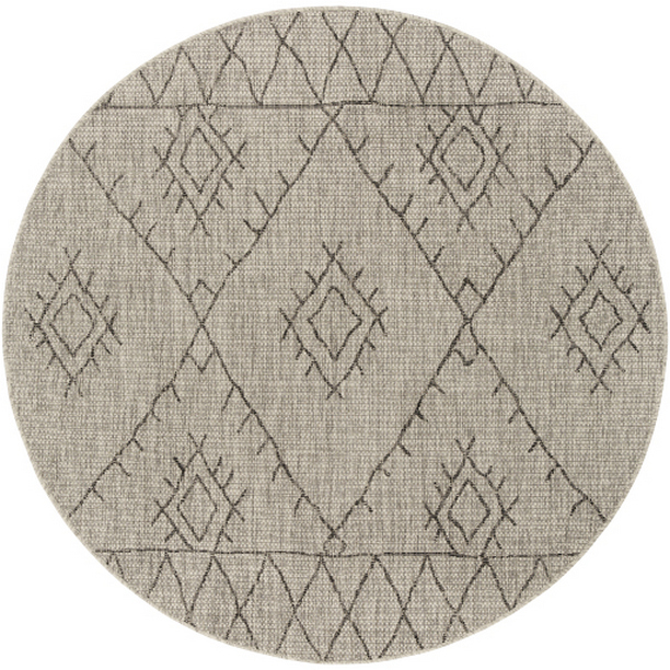 EAG2328-67RD 6 ft. 7 in. Eagean Machine Woven Round Rug - Multi Color