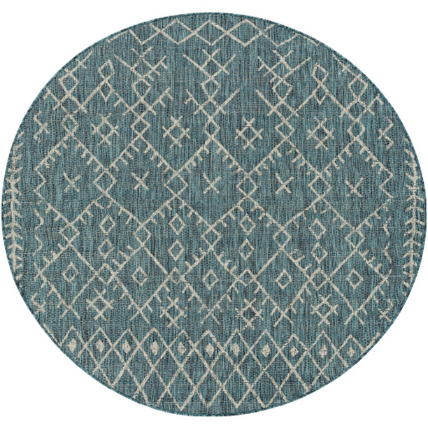 EAG2330-67RD 6 ft. 7 in. Eagean Machine Woven Round Rug - Multi Color