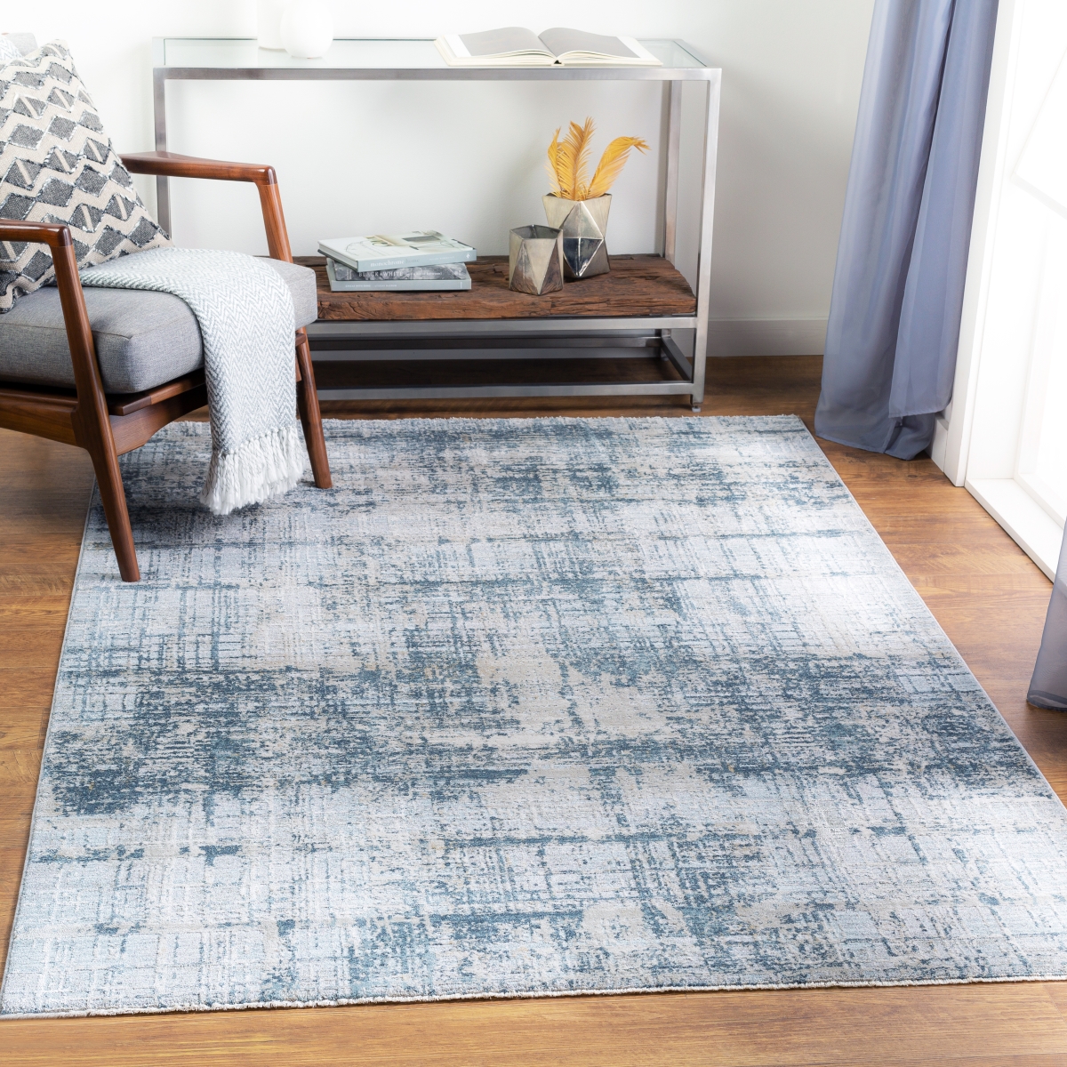 BWK2300-274 2 ft. 7 in. x 4 ft. Brunswick Machine Wooven Rectangular Rug, Multi Color