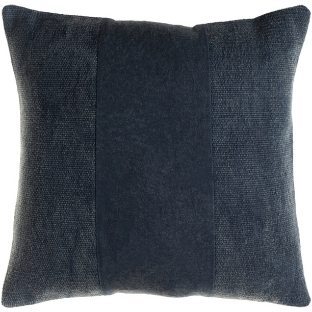 WSS001-1818P 18 x 18 in. Washed Stripe Woven Pillow Kit - Navy