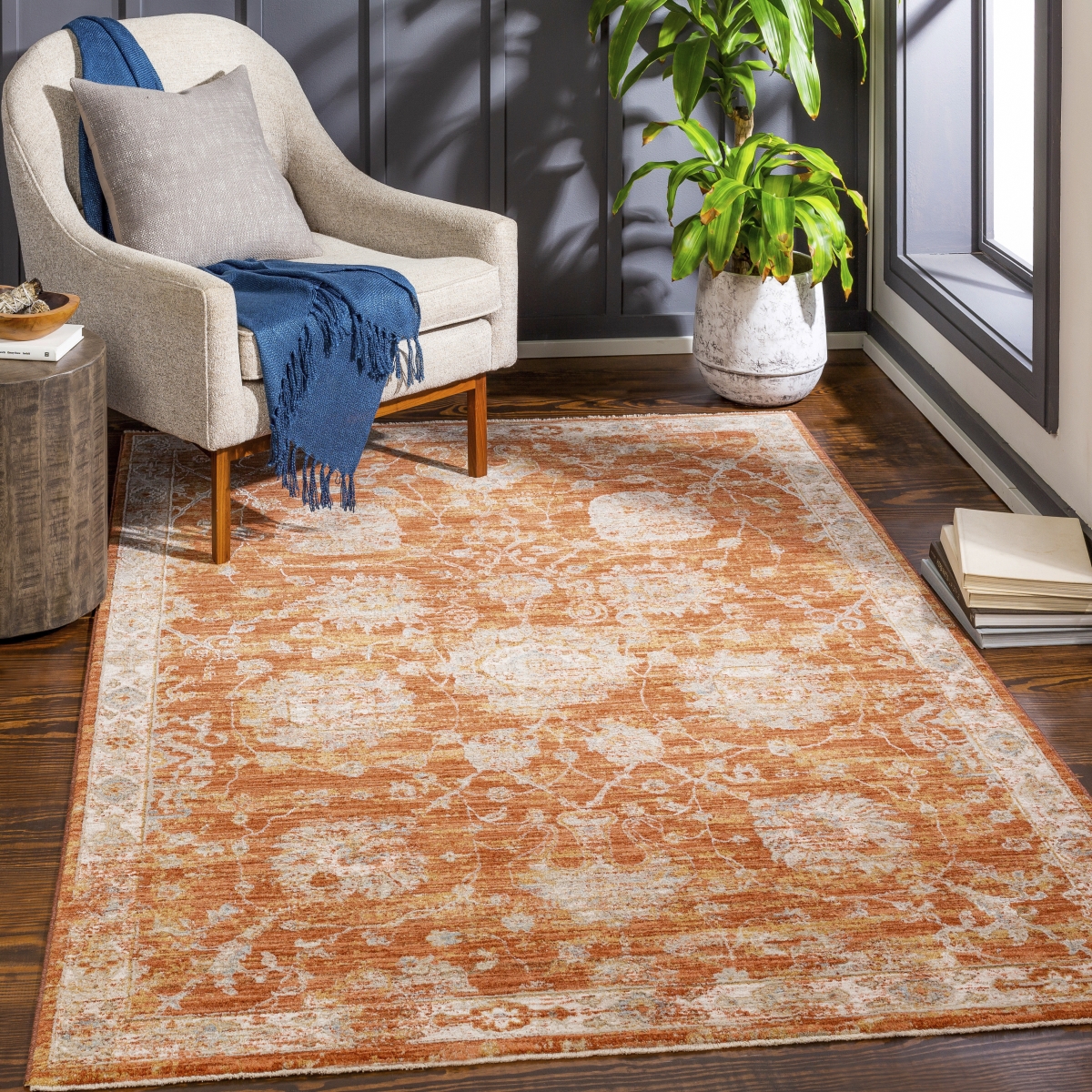 AVT2321-274 2 ft. 7 in. x 4 ft. Avant Garde Machine Woven Rectangle Traditional Rug, Multi Color