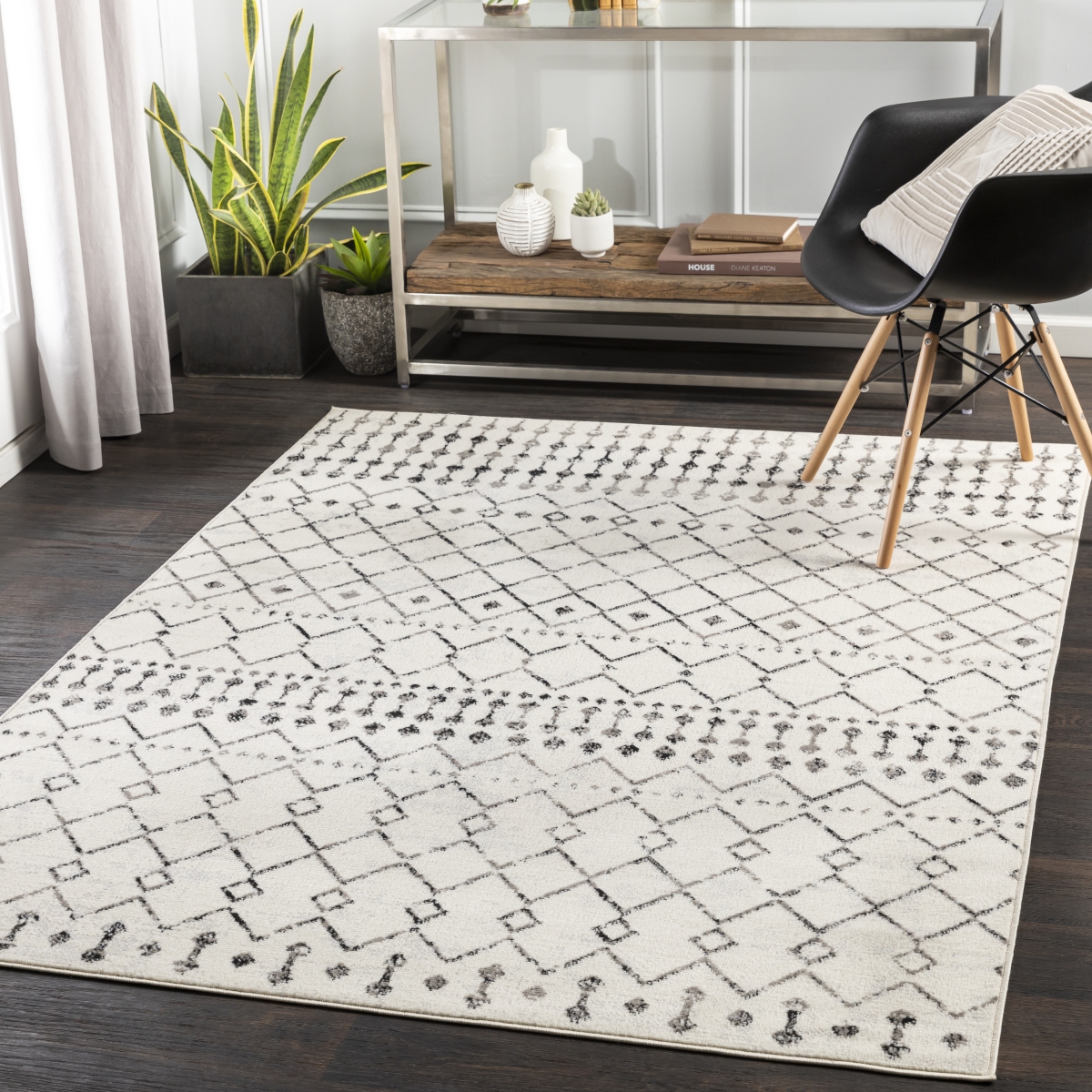 PSS2300-679 6 ft. 7 in. X 9 ft. Pisa Machine Woven Rectangle Rug