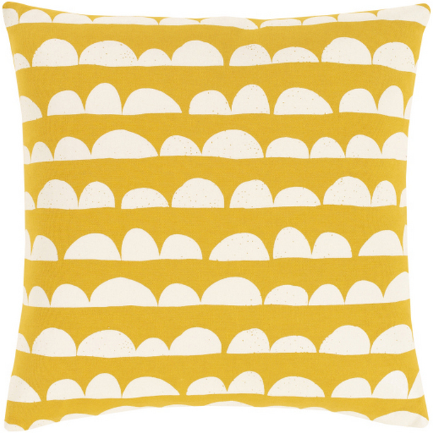 LHN002-1320 13 x 20 in. Lachen Woven Pillow Cover - Bright Yellow & Cream