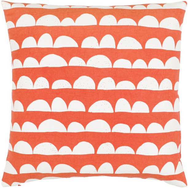 LHN018-1320 13 x 20 in. Lachen Woven Pillow Cover - Bright Orange & Cream