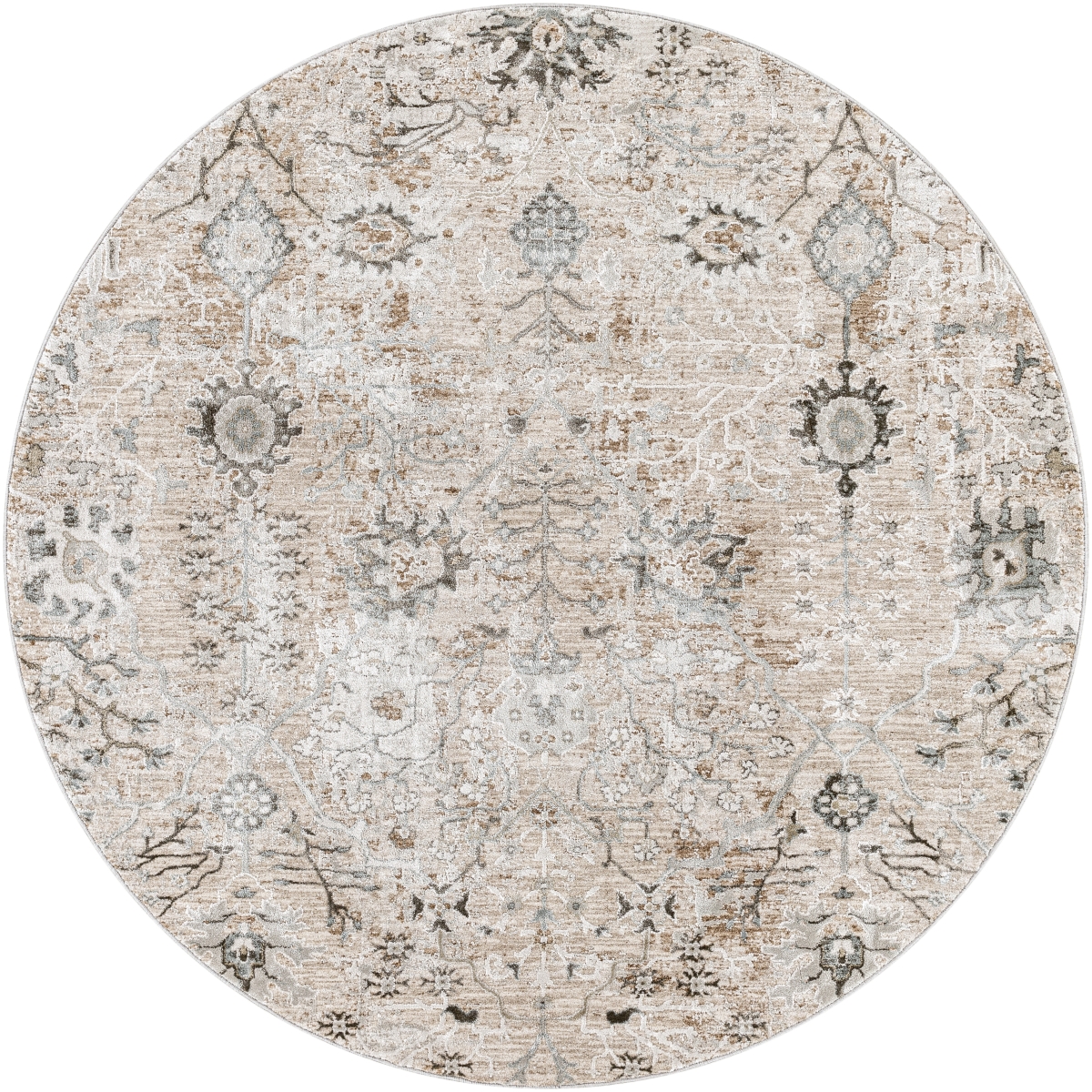 BWK2311-67RD 6 ft. 7 in. Brunswick Machine Woven Round Rug, Multi Color