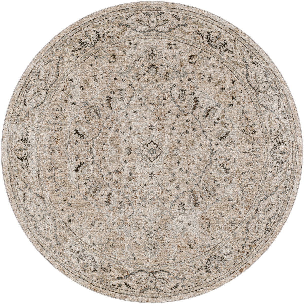BWK2312-67RD 6 ft. 7 in. Brunswick Machine Woven Round Rug, Multi Color