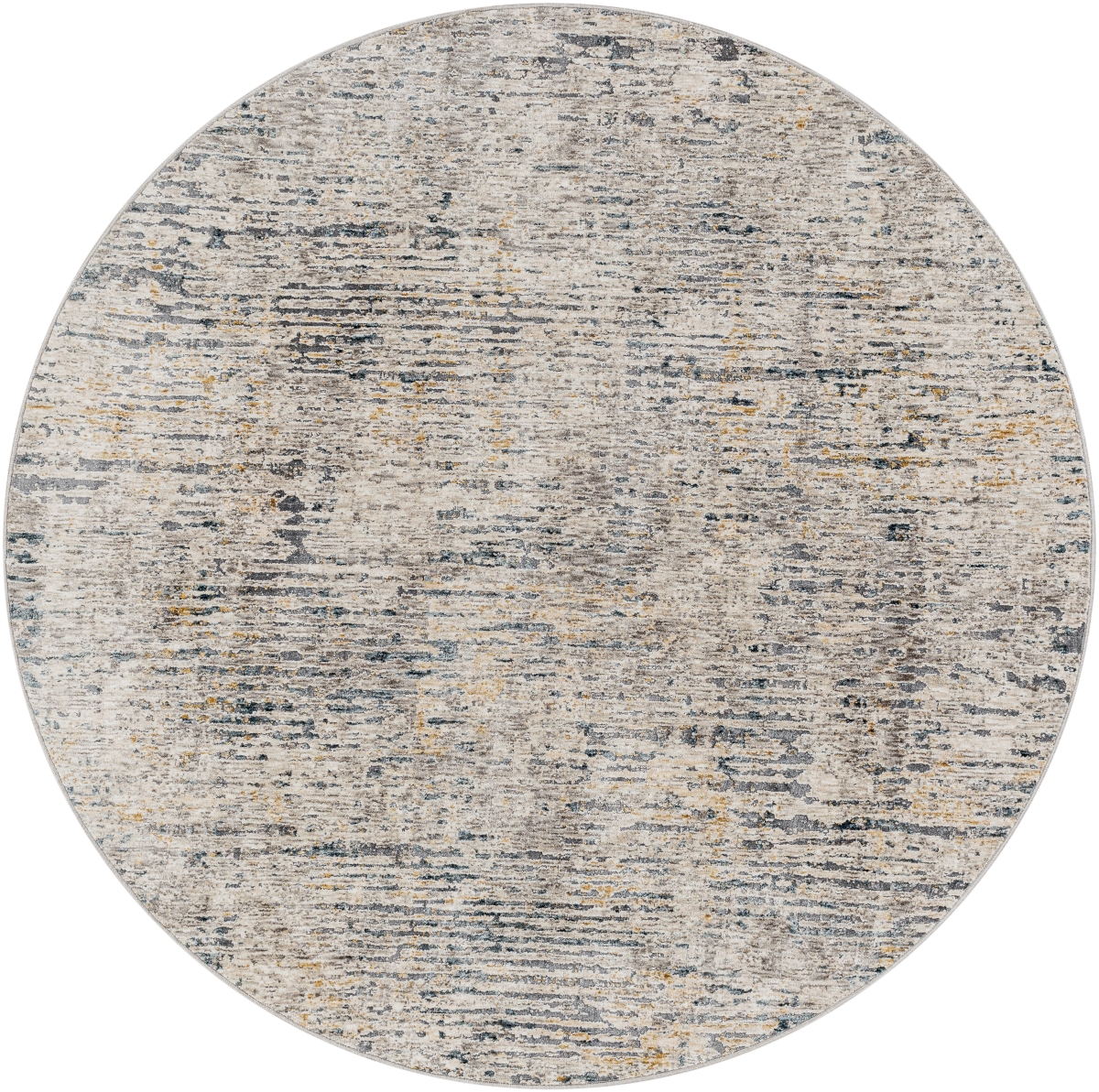 CDF2301-67RD 6 ft. 7 in. Cardiff Round Rug, Light Gray, Charcoal & Light Beige