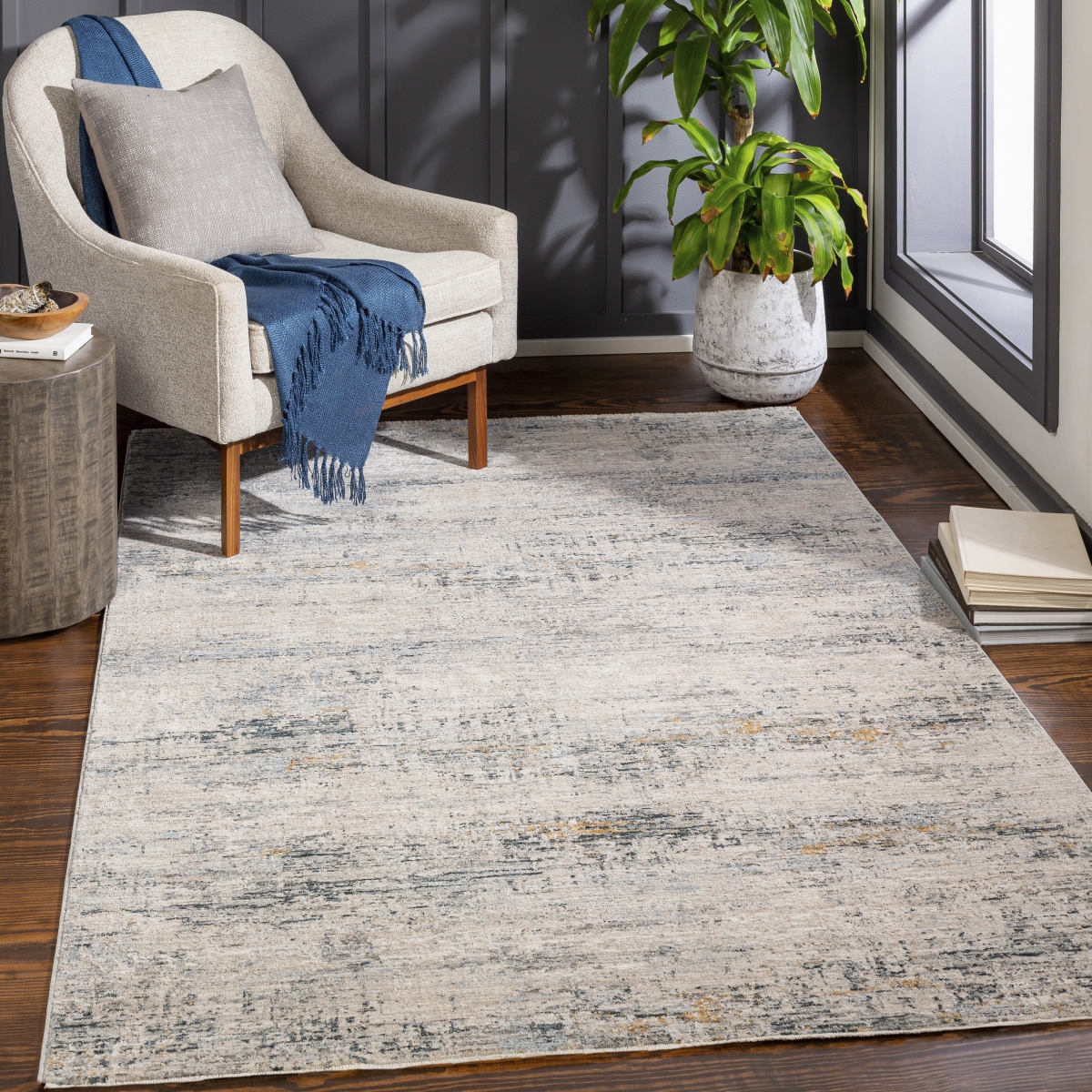 LAA2309-710RD 7 ft. x 10 in. Laila Round Rug, Teal & Multi Color