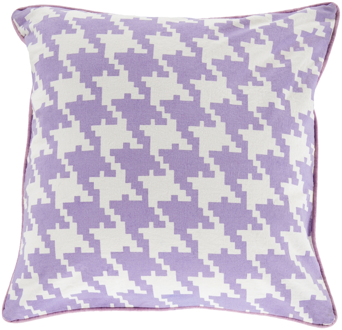 SY036-2222D 22 x 22 in. Houndstooth Square Pillow Kit, Cream