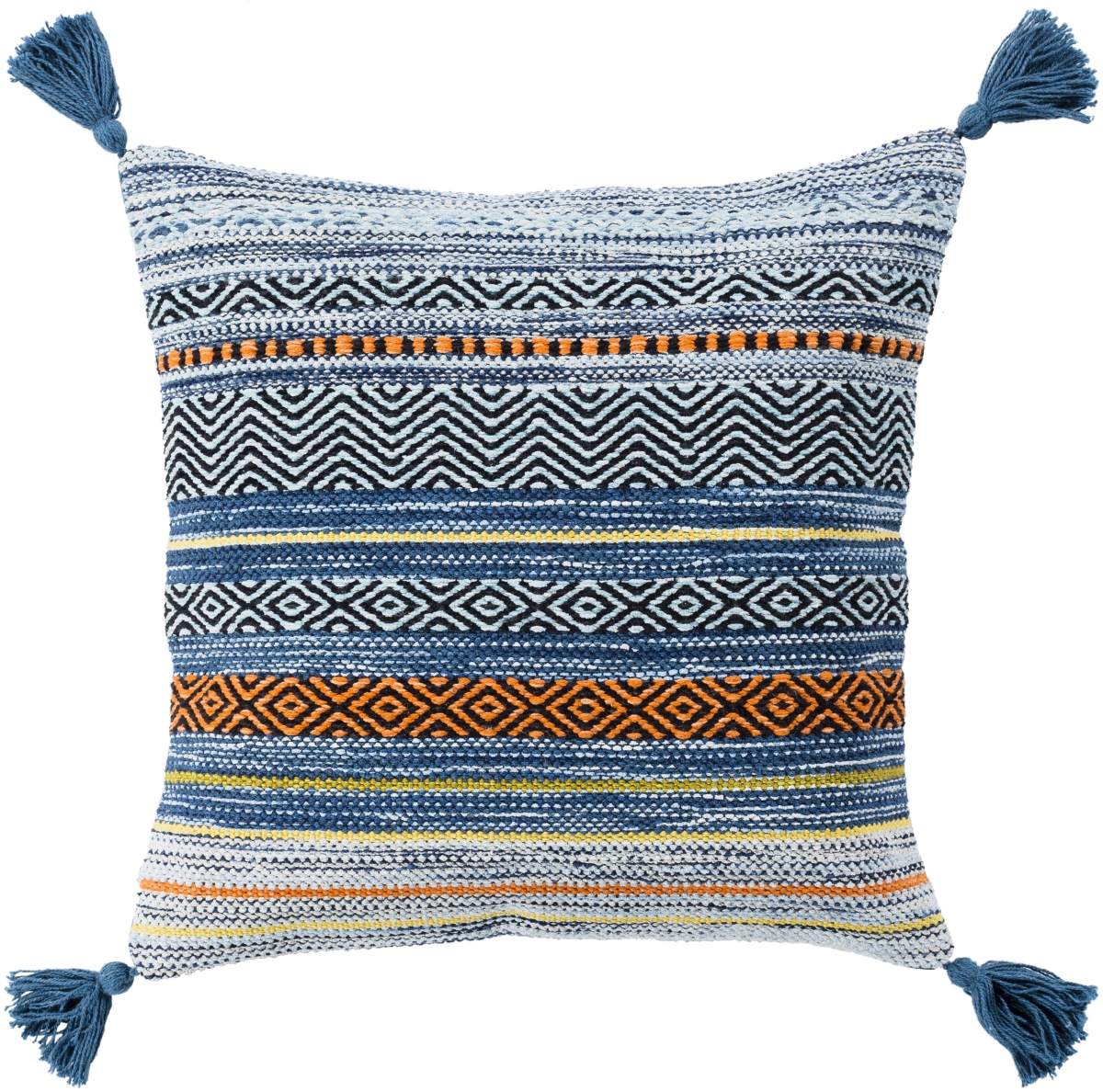 Picture of Surya TZ005-1818P 18 x 18 in. Trenza TZ-005 Pillow Cover with Polyester Insert&#44; Multi Color