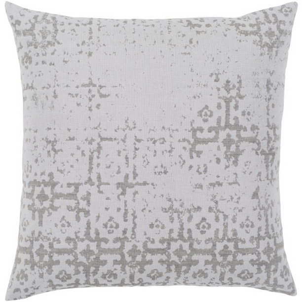 ASR001-2020D 20 x 20 in. Abstraction Woven Pillow Kit - White & Light Gray