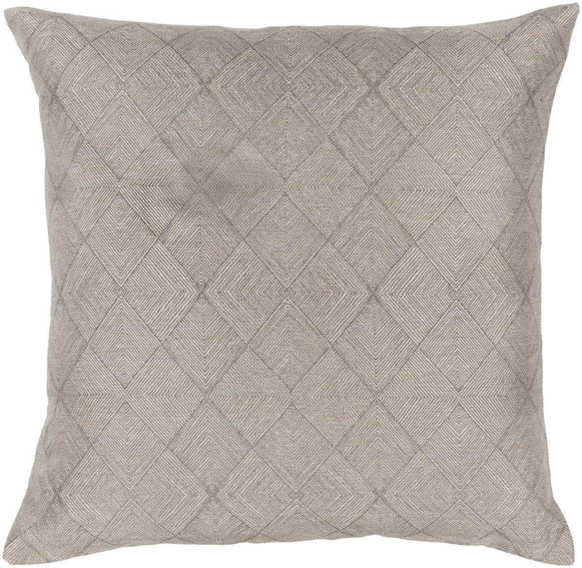 Picture of Livabliss MSA002-2222P 22 x 22 in. Messina MSA-002 Pillow Cover with Polyester Insert&#44; Medium Gray & Metallic Champagne