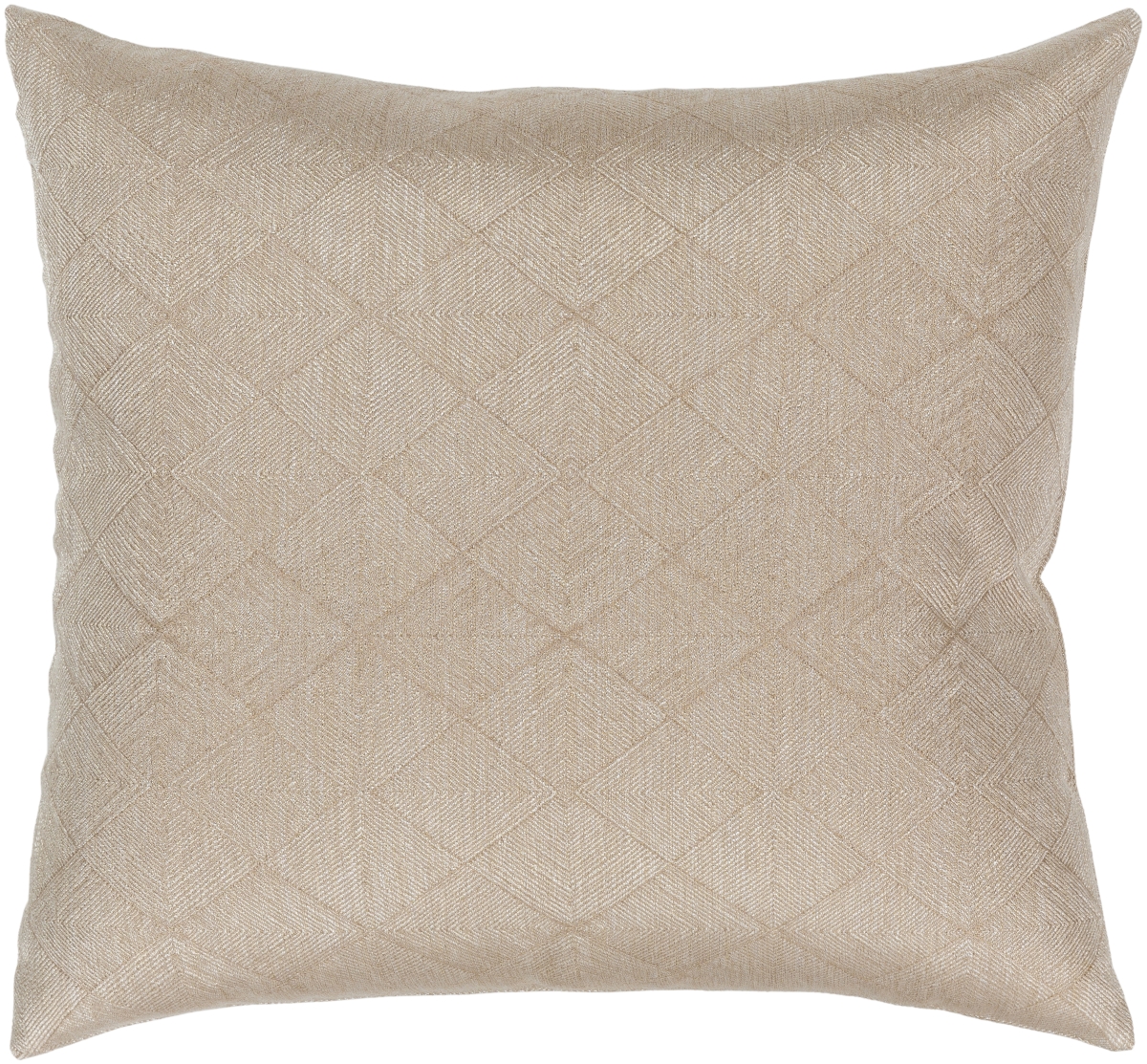 Picture of Livabliss MSA003-2222P 22 x 22 in. Messina MSA-003 Pillow Cover with Polyester Insert&#44; Tan & Metallic Champagne