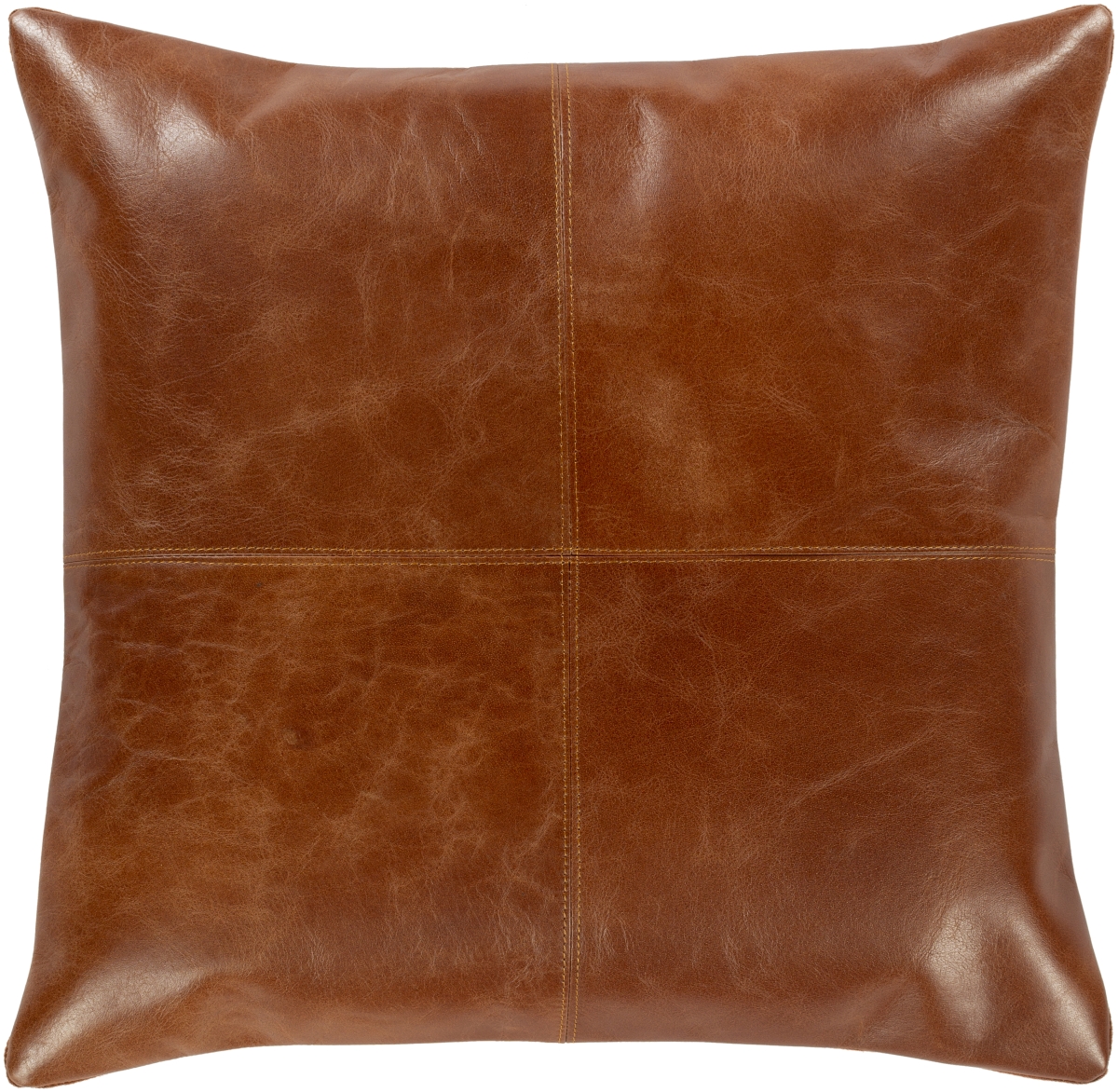 Picture of Livabliss BGN001-1818P 18 x 18 in. Barrington BGN-001 Pillow Cover with Polyester Insert&#44; Camel & Burnt Orange