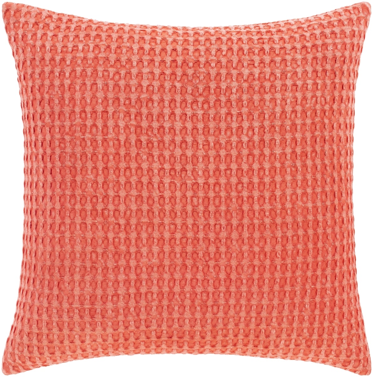 WFL003-1818P 18 x 18 in. Waffle Square Pillow Kit, Bright Orange