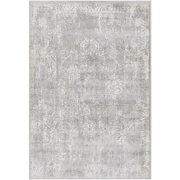 NLD2313-1014 10 x 14 ft. Norland Machine Woven Rectangle Rug - Medium Gray, Cream & Khaki