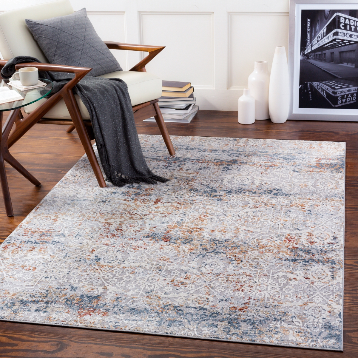 NLD2319-6796 6 ft. 7 in. x 9 ft. 6 in. Norland Rectangle Area Rug, Multi Color