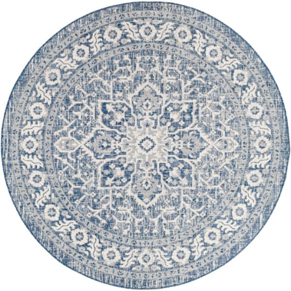 EAG2336-67RD 6 ft. 7 in. Eagean Machine Woven Round Rug - Multi Color