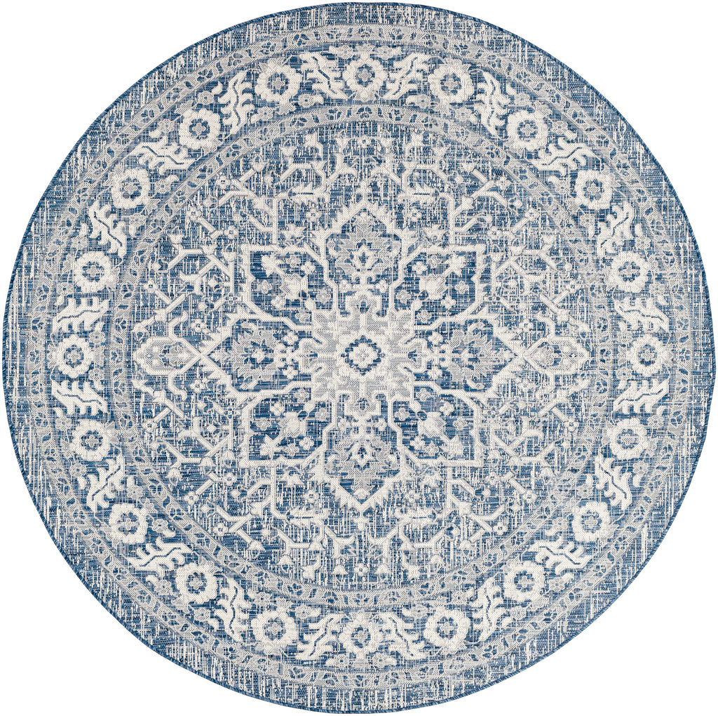 EAG2336-710RD 7 ft. 10 in. Eagean EAG-2336 Round Machine Woven Area Rug - Multi Color