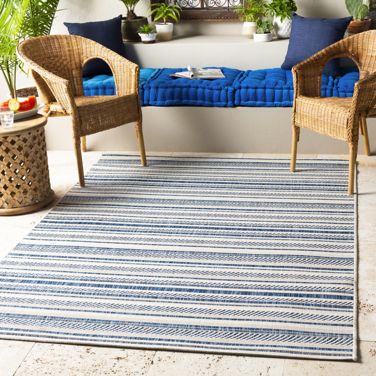 EAG2337-1014 10 x 14 ft. Rectangle Eagean Machine Woven Rug, Multi Color