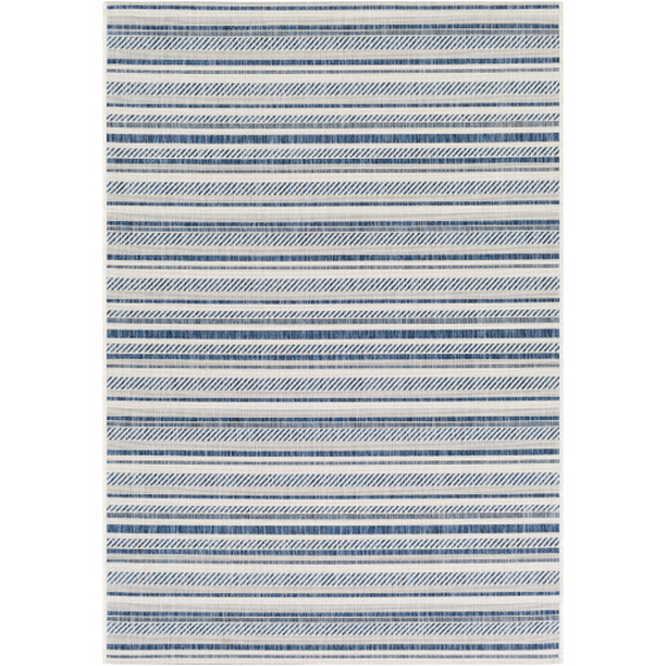 EAG2337-81012 8 ft. 10 in. x 12 ft. Eagean Machine Woven Rectangle Rug - Navy, Denim & White