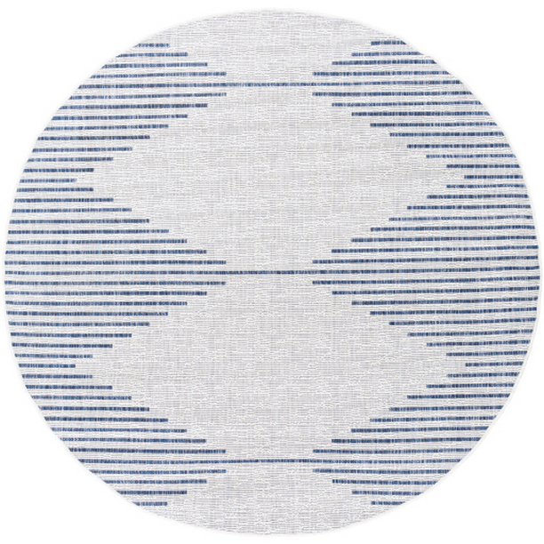 EAG2349-53RD 5 ft. 3 in. Eagean Machine Woven Round Rug - Multi Color