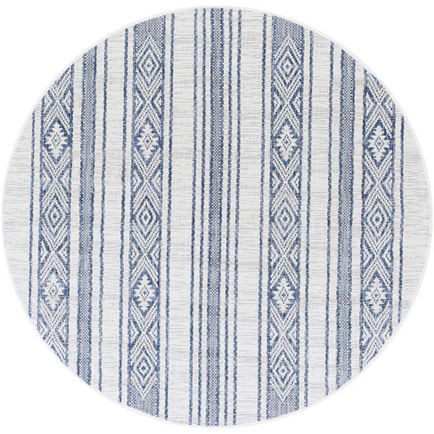 EAG2351-67RD 6 ft. 7 in. Eagean Machine Woven Round Rug - Multi Color
