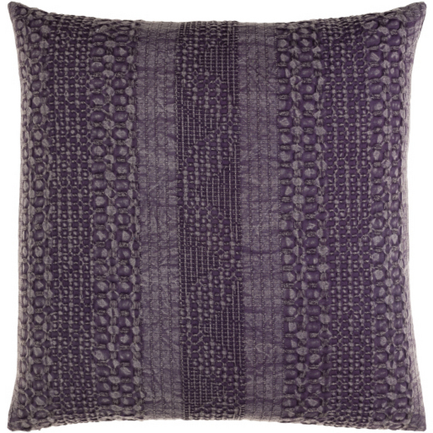 WWA003-2020D 20 x 20 in. Washed Waffle Woven Pillow Kit - Dark Purple