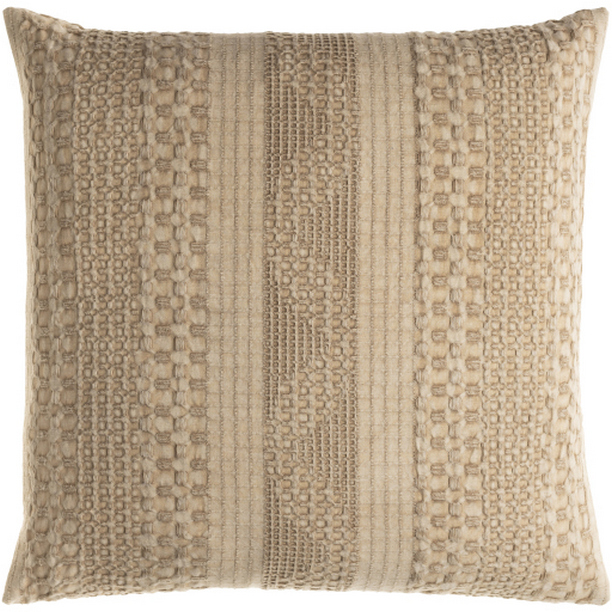 WWA004-2020D 20 x 20 in. Washed Waffle Woven Pillow Kit - Wheat