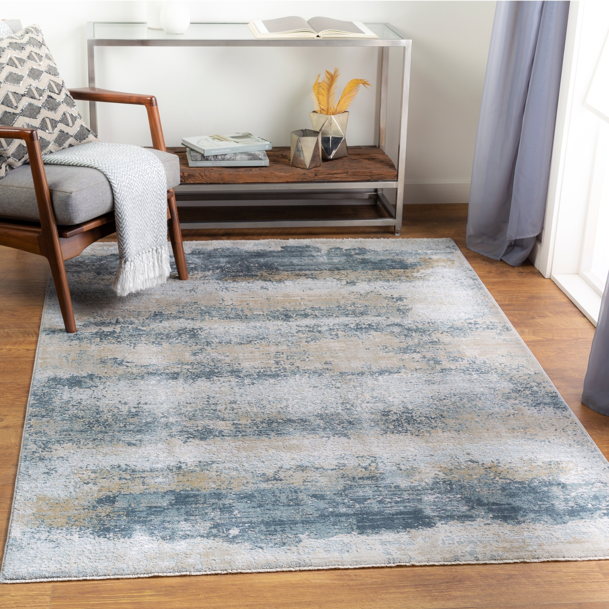 BWK2304-23 2 x 3 ft. Machine Wooven Brunswick Rectangular Rug, Multi Color