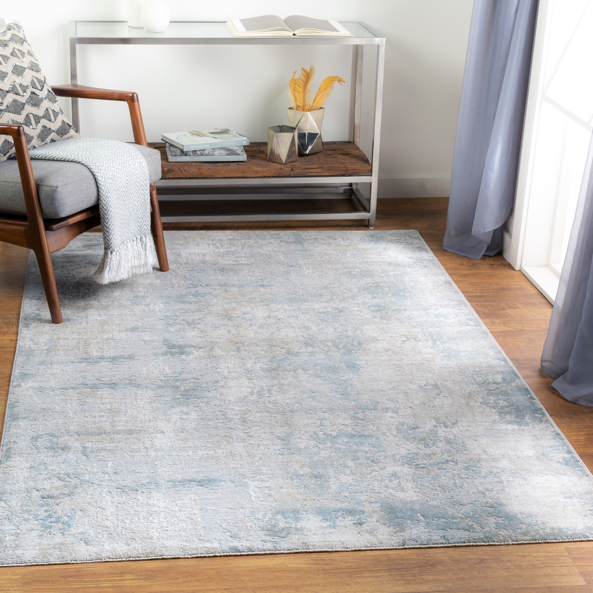 BWK2307-274 2 ft. 7 in. x 4 ft. Brunswick 50 Percent Polyster Rectangular Machine Wooven Rug, Multi Color