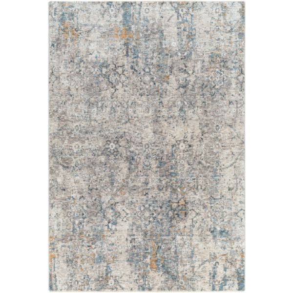 CDF2300-2710 2 ft. 7 in. x 10 ft. Cardiff Rectangle Rug, Light Gray, Charcoal & Light Beige