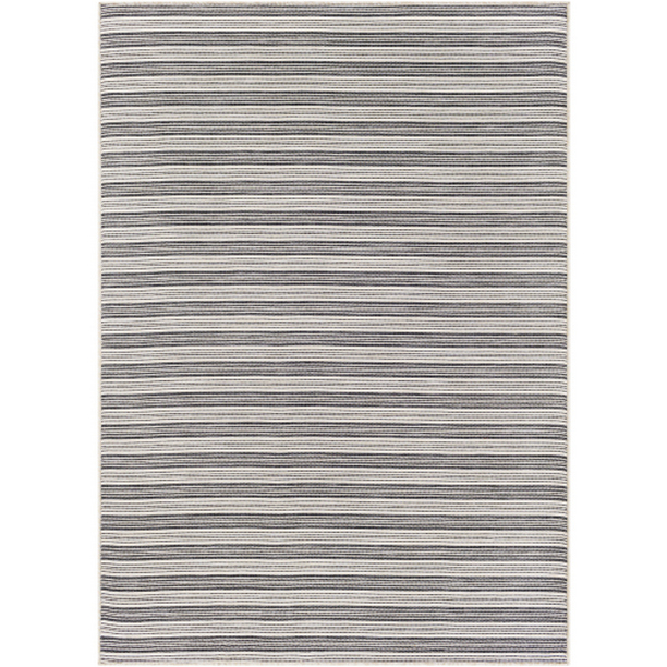 PSA2388-710102 7 ft. 10 in. x 10 ft. 2 in. Pasadena Machine Woven Rectangle Rug - Charcoal & Cream
