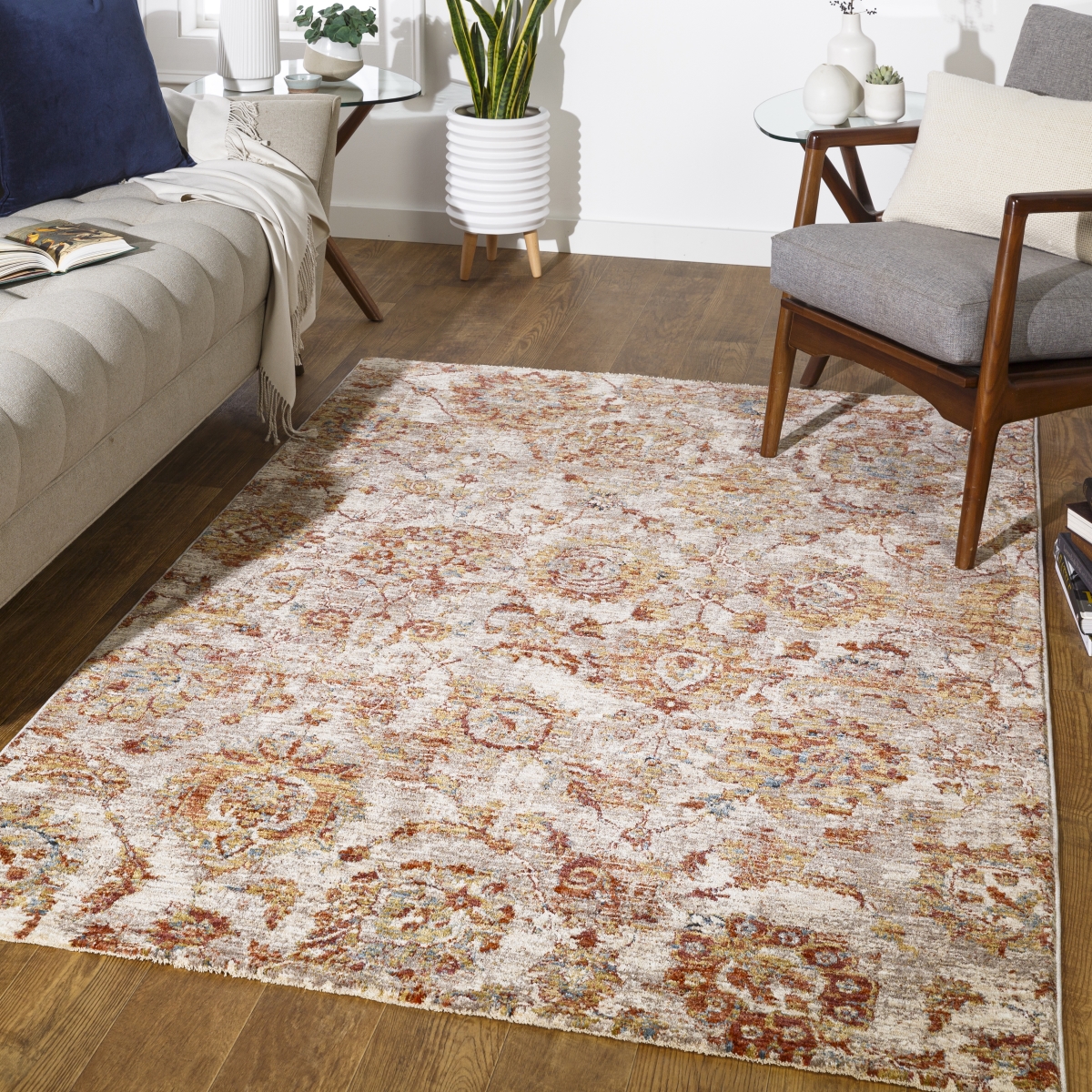 MBE2315-1014 10 x 14 ft. Mirabel Rectangle Rug, Charcoal & Light Beige