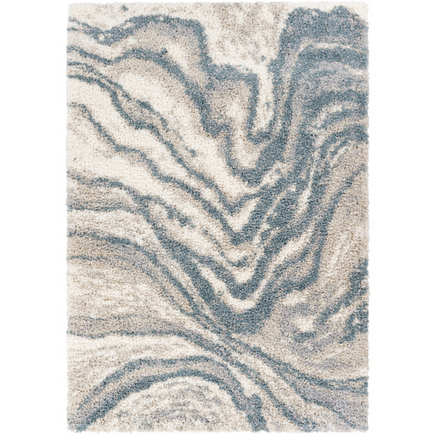 ESG2305-537 5 ft. 3 in. x 7 ft. Eskimo Shag Machine Woven Rectangle Rug - Multi Color