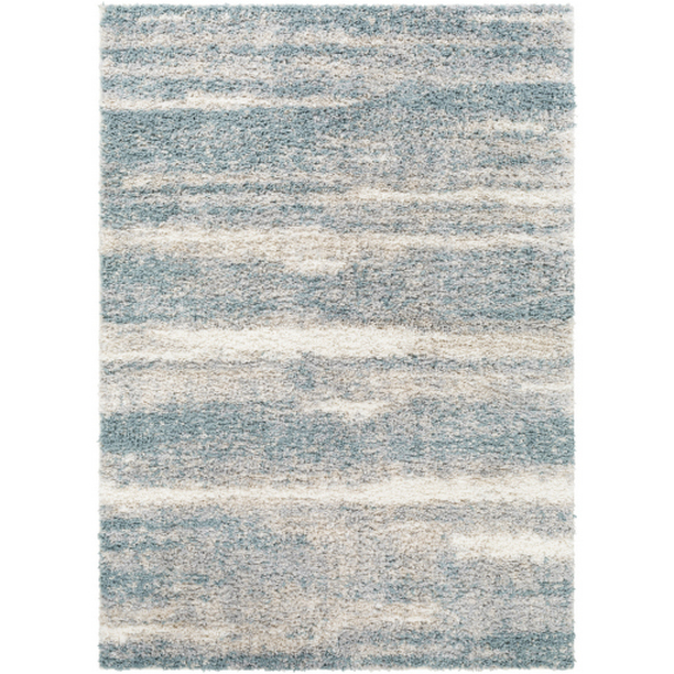 LYR2300-5373 5 ft. 3 in. x 7 ft. 3 in. Lyra Shag Machine Woven Rectangle Rug - Multi Color