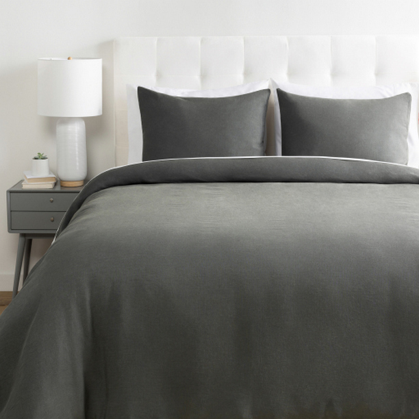 DAW2001-KSET Dawson Duvet CA King Bedding Set - Dark Green
