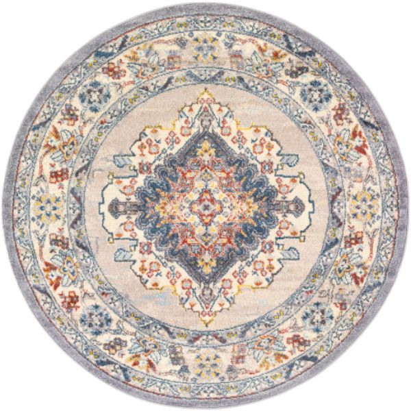 AKR2300-67RD 6 ft. 7 in. Ankara Round Rug, Multi Color