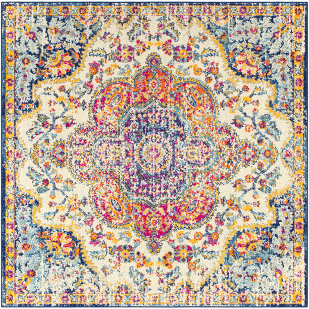 ELZ2335-710SQ 7 ft. 10 in. Elaziz Machine Woven Square Rug - Multi Color