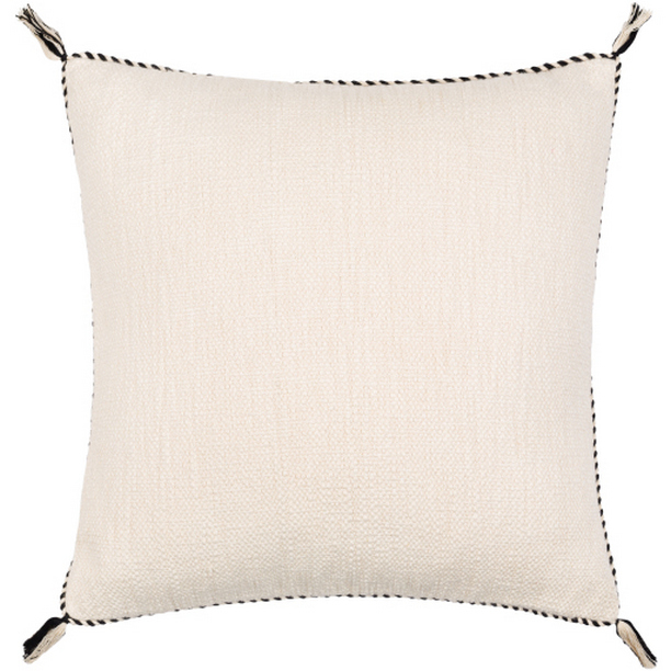 Picture of Surya BBA001-2222D 22 x 22 in. Braided Bisa Woven Pillow Kit - Cream & Black