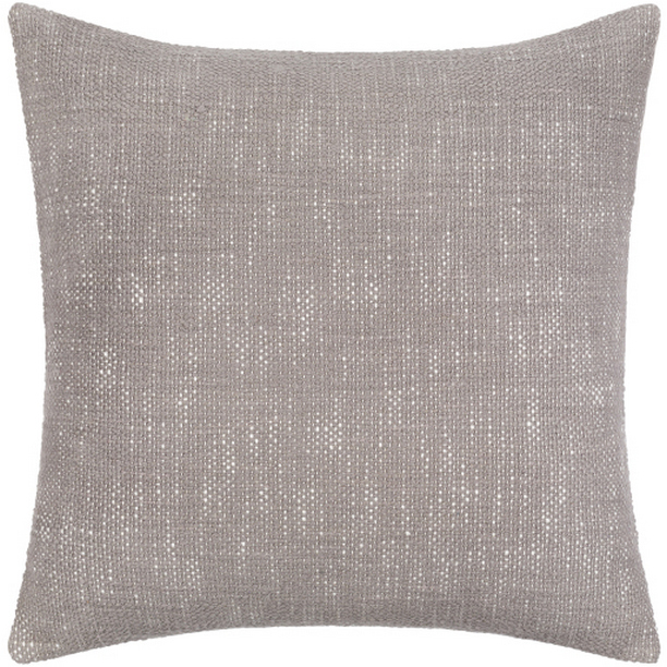 BSA003-1818D 18 x 18 in. Bisa Woven Pillow Kit - Medium Gray & Cream