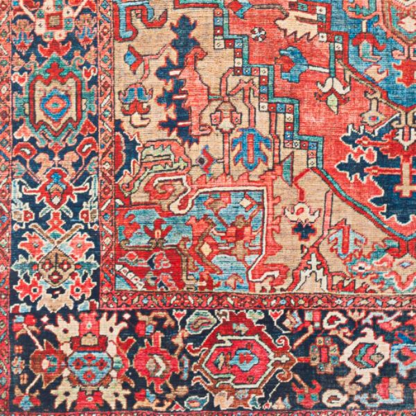 IRS2310-10SQ 10 ft. Iris Square Area Rug, Red