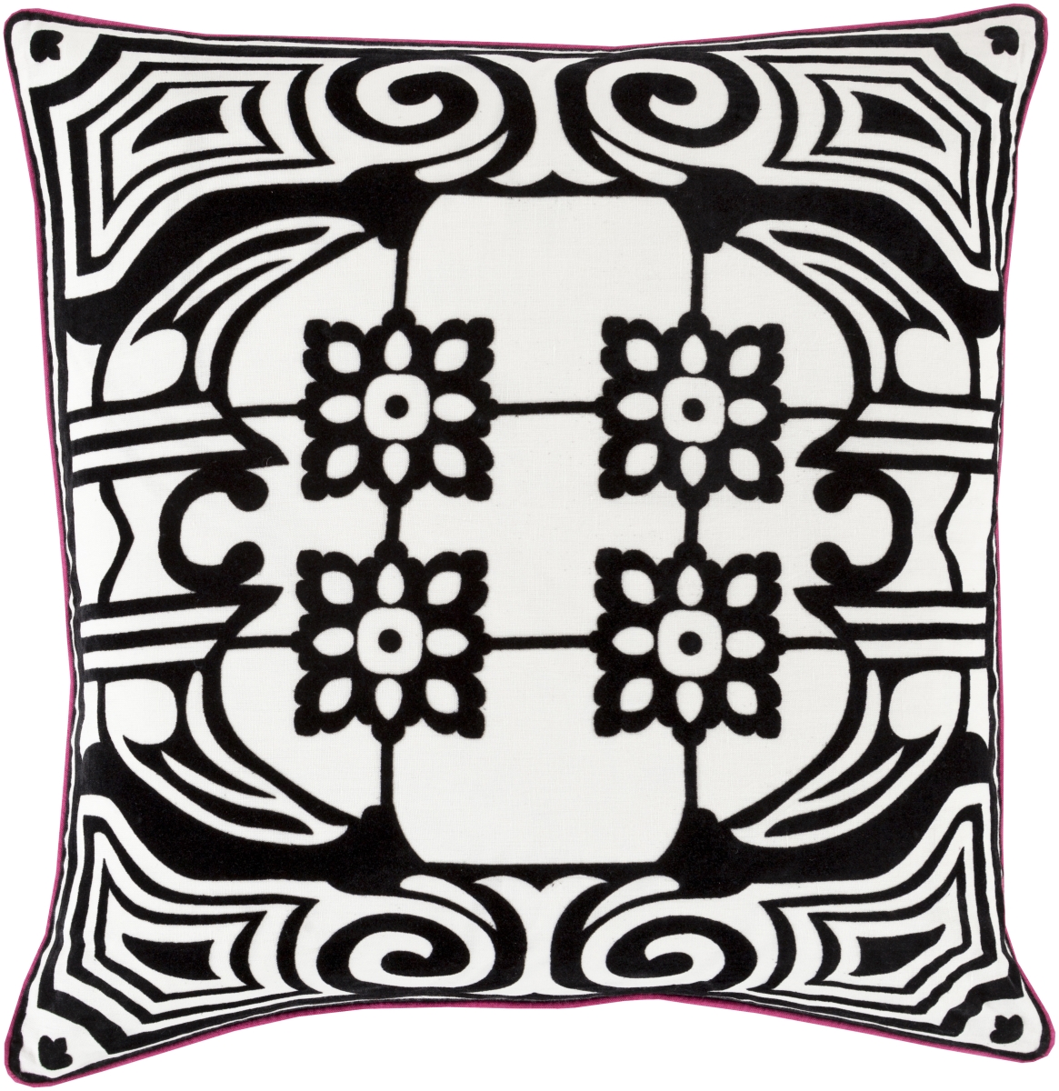 ELN005-2020P 20 x 20 in. Eleonore Square Pillow Kit, Ivory