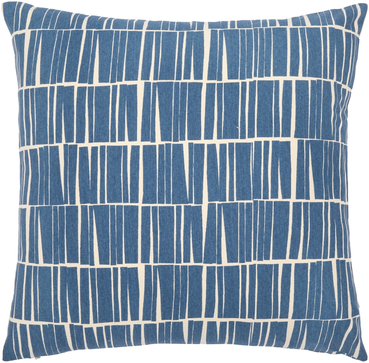 Picture of Livabliss NTR008-1818P 18 x 18 in. Natur NTR-008 Pillow Cover with Polyester Insert&#44; Dark Blue & Cream